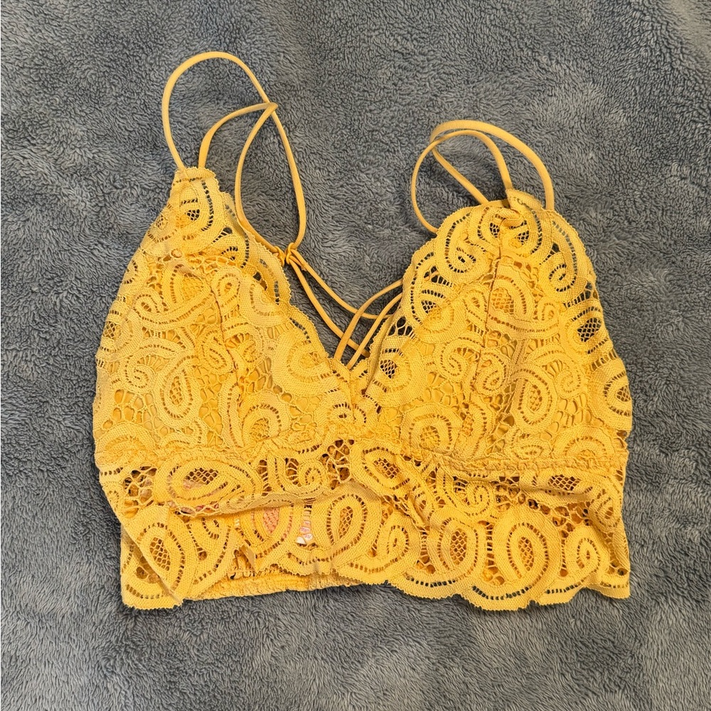 PINK Victoria’s Secret Yellow Lace Bralette